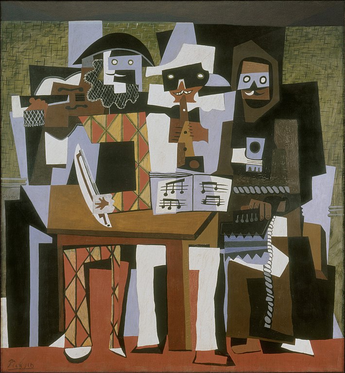 Pablo Picasso 1921 Nous autres musiciens Three Musicians oil on canvas 204.5 x 188.3 cm Philadelphia Museum of Art 1