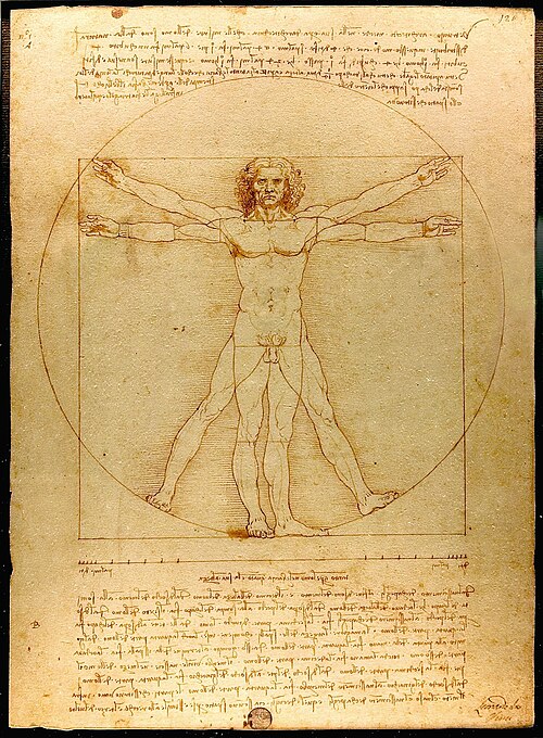 Art and Medicine: Beyond the Measured Body 1 500px Da Vinci Vitruve Luc Viatour